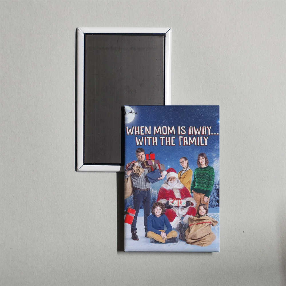When Mom Is Away... With the Family Mini Movie Fridge Magnet