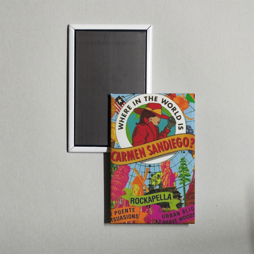 Where in the World Is Carmen Sandiego TV Show Fridge Magnet