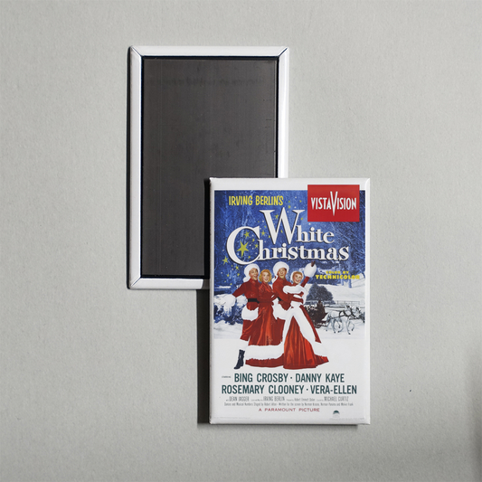 White Christmas B Mini Movie Fridge Magnet