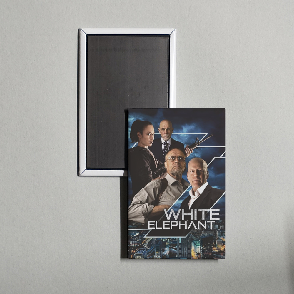 White Elephant Mini Movie Fridge Magnet