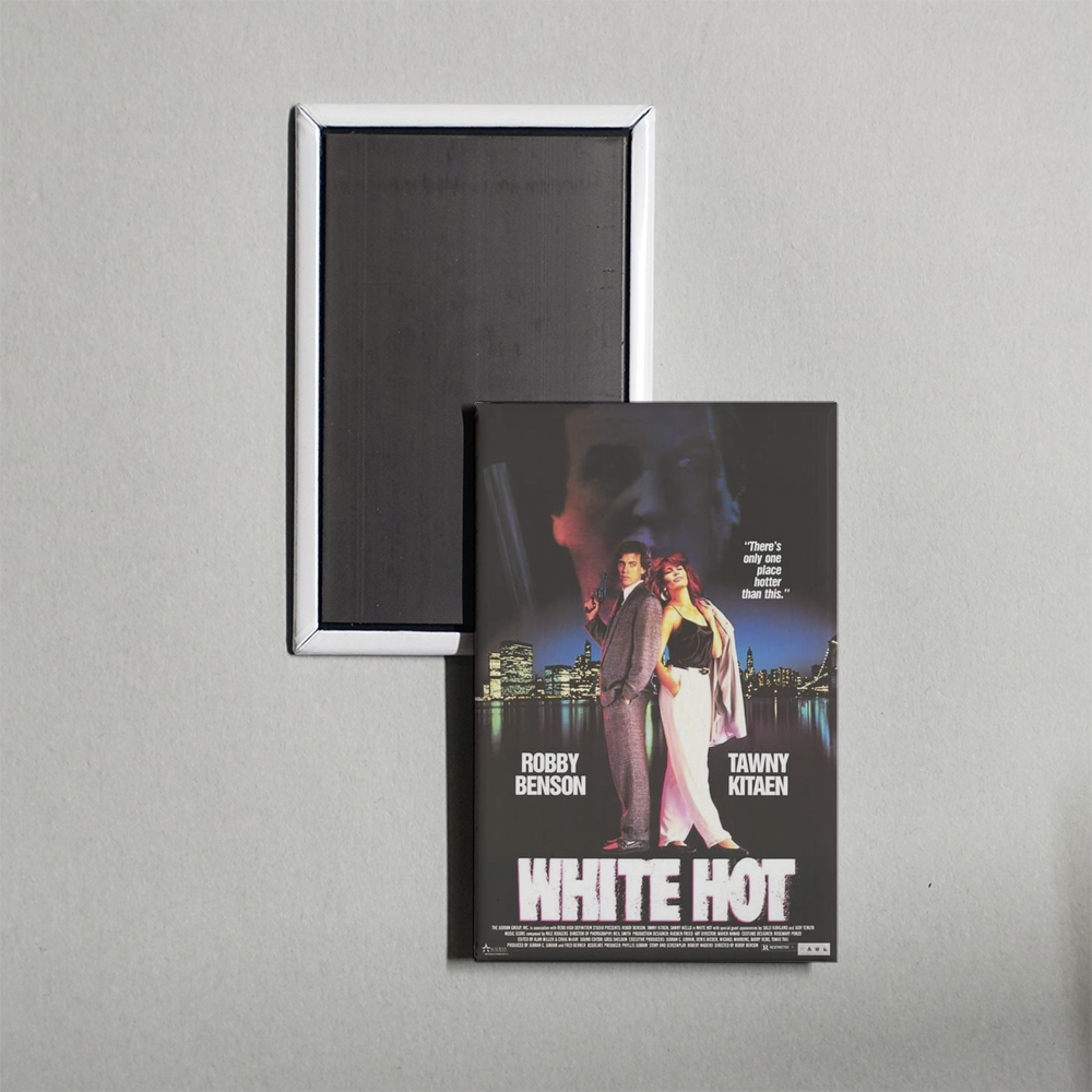 White Hot Mini Movie Fridge Magnet