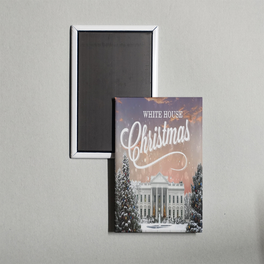 White House Christmas TV Show Fridge Magnet
