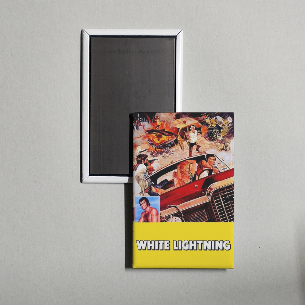 White Lightning Mini Movie Fridge Magnet
