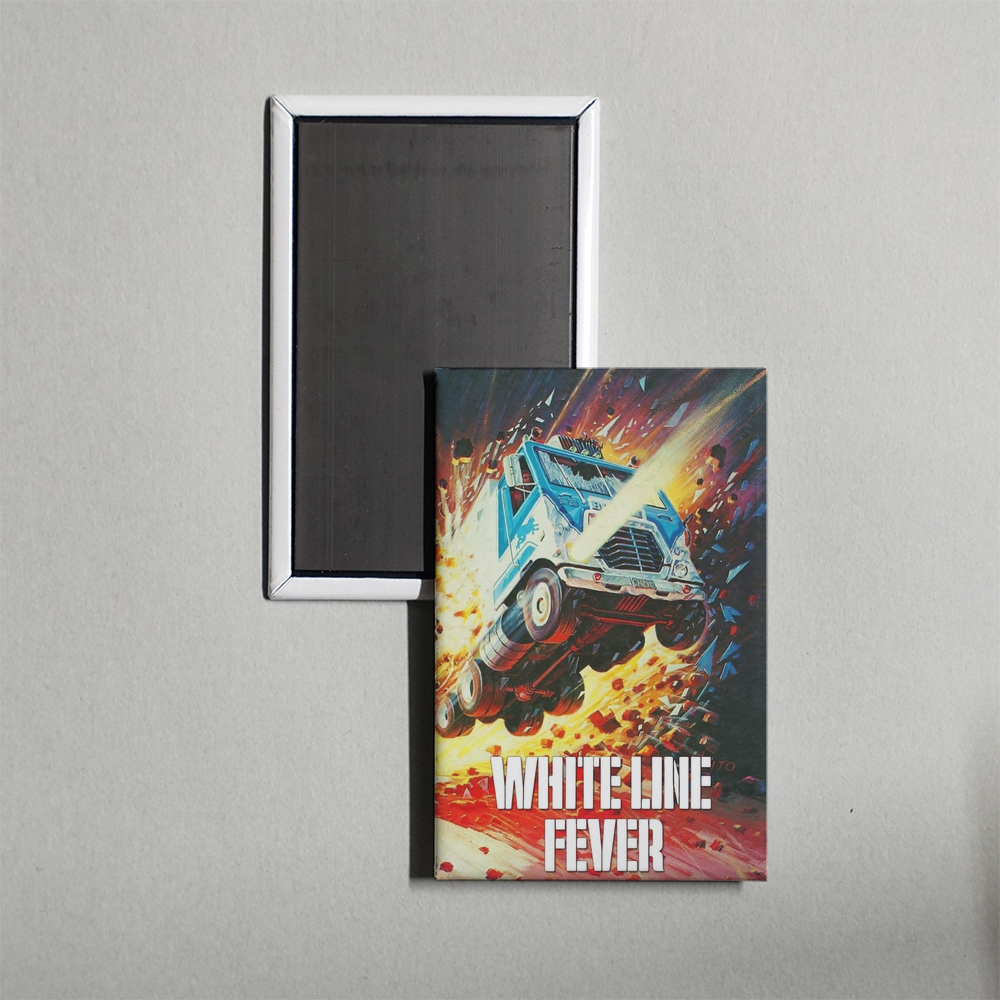 White Line Fever Mini Movie Fridge Magnet