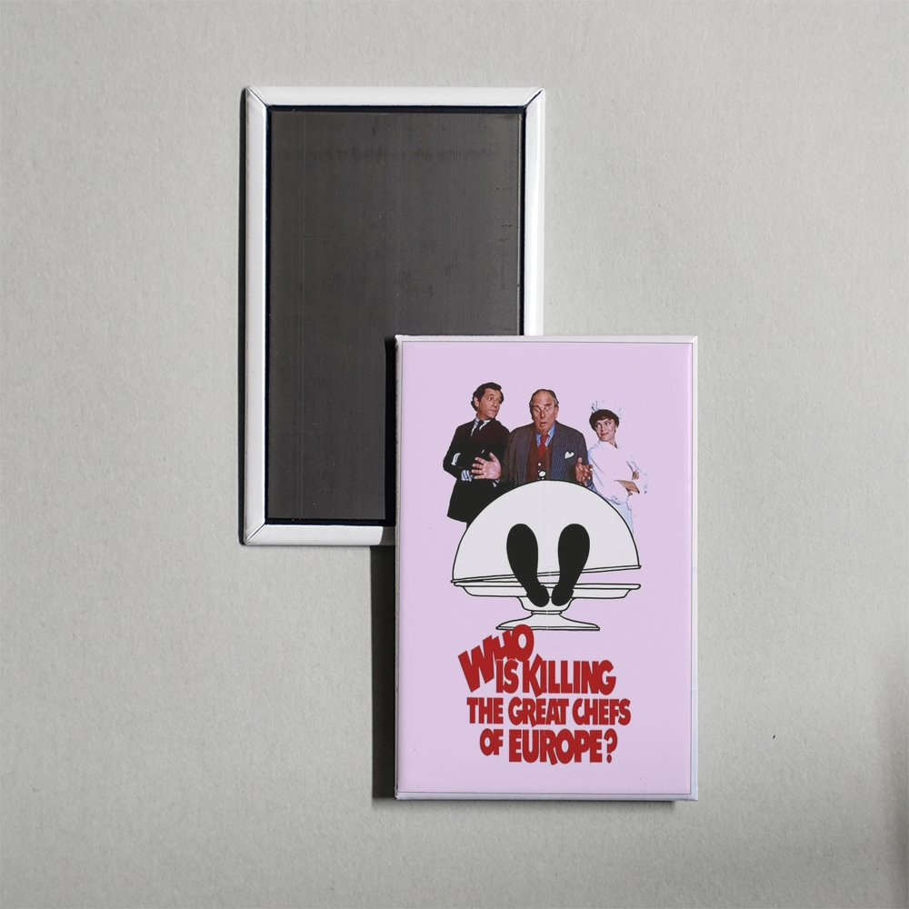 Who Is Killing the Great Chefs of Europe Mini Movie Fridge Magnet