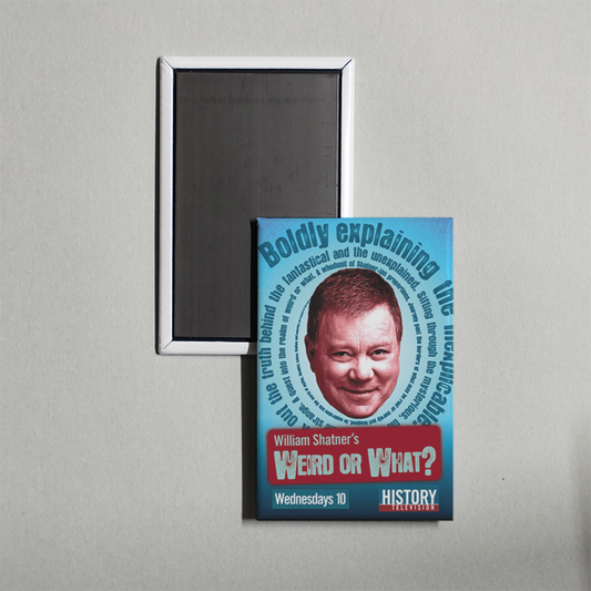 William Shatner's Weird or What TV Show Fridge Magnet