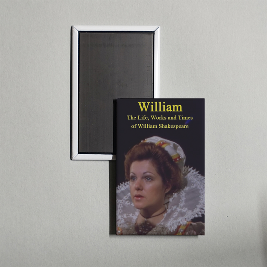 William The Life, Works and Times of William Shakespeare Mini Movie Fridge Magnet
