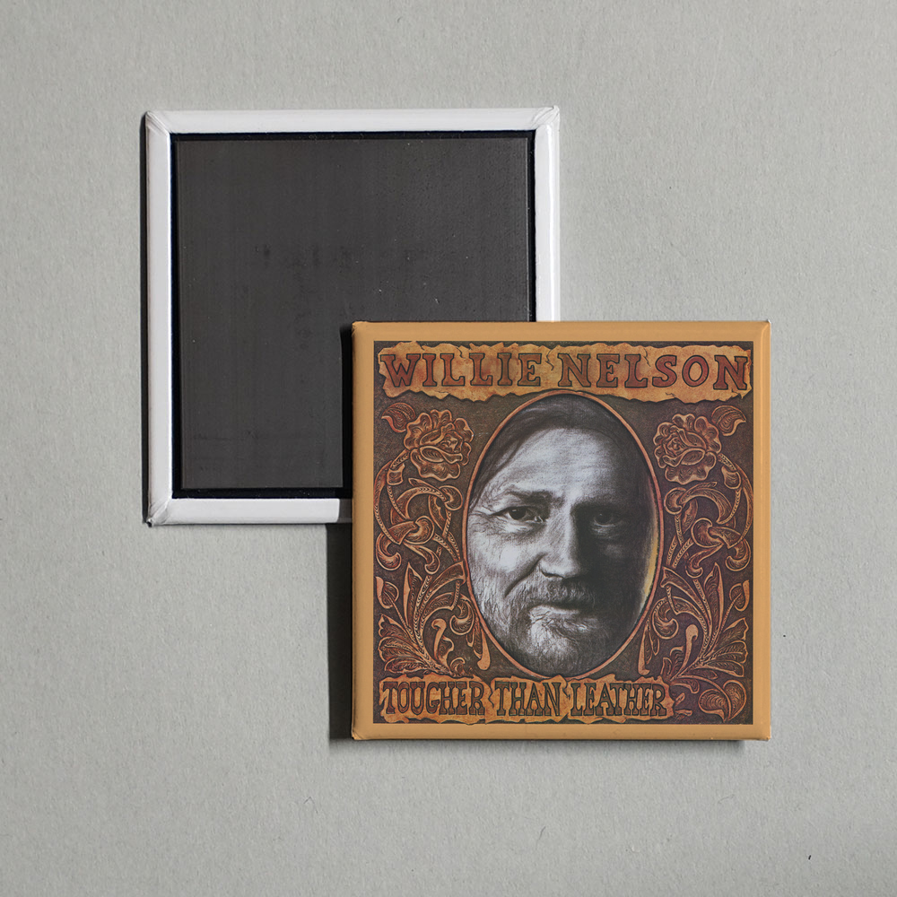 Willie Nelson - Tougher Than Leather Album Cover Fridge Magnet