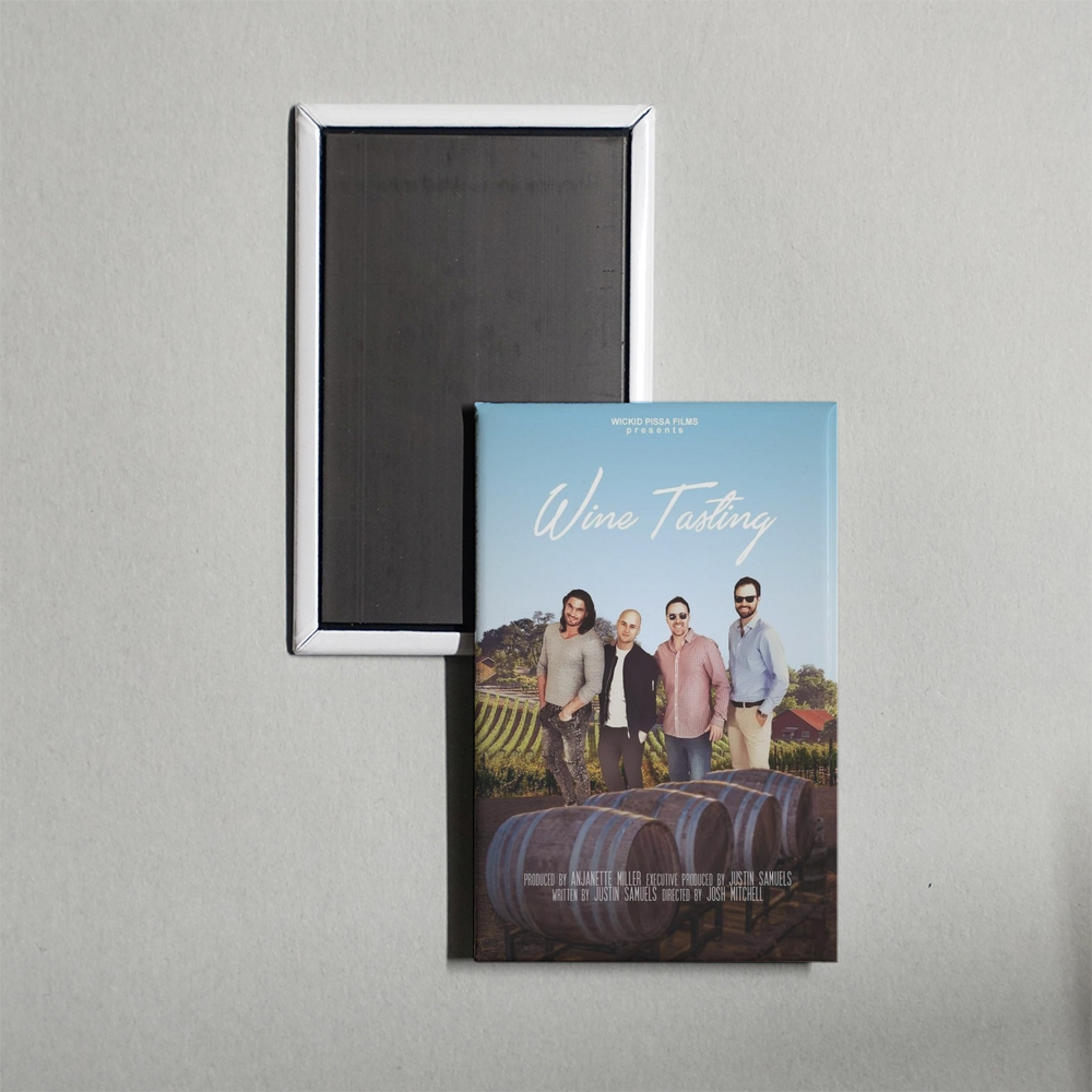 Wine Tasting Mini Movie Fridge Magnet