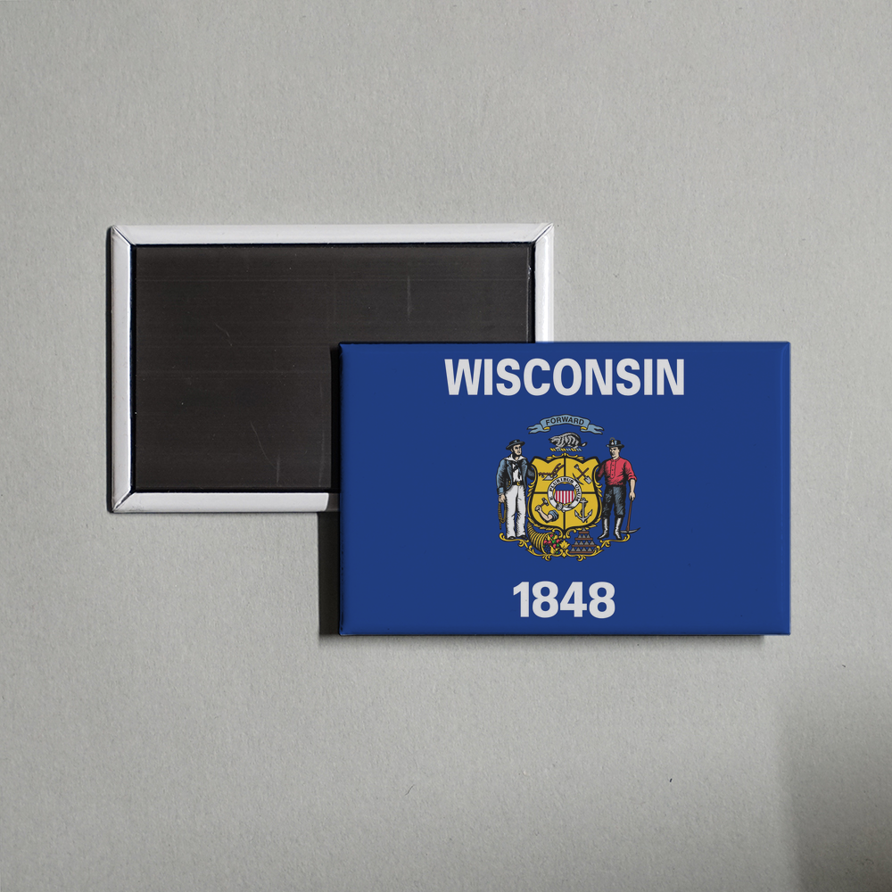 Wisconsin State Flag Fridge Magnet Fridge Magnet