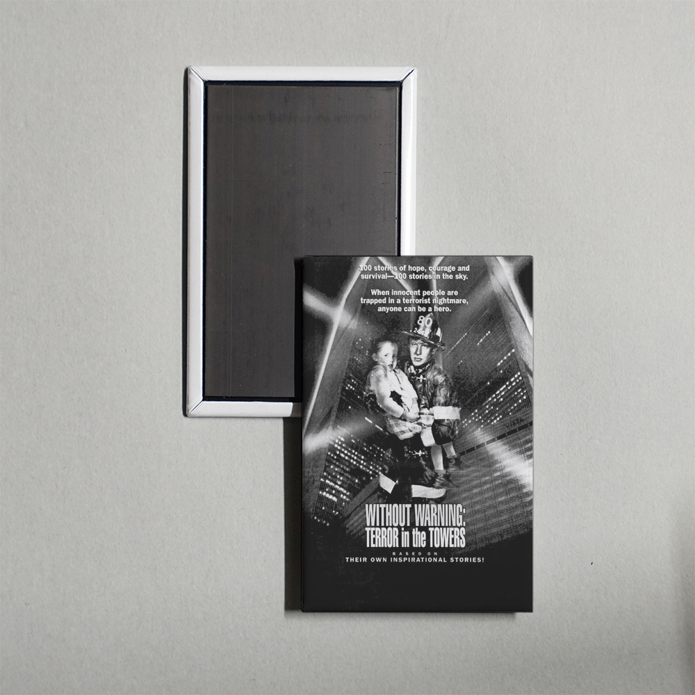 Without Warning Terror in the Towers Mini Movie Fridge Magnet