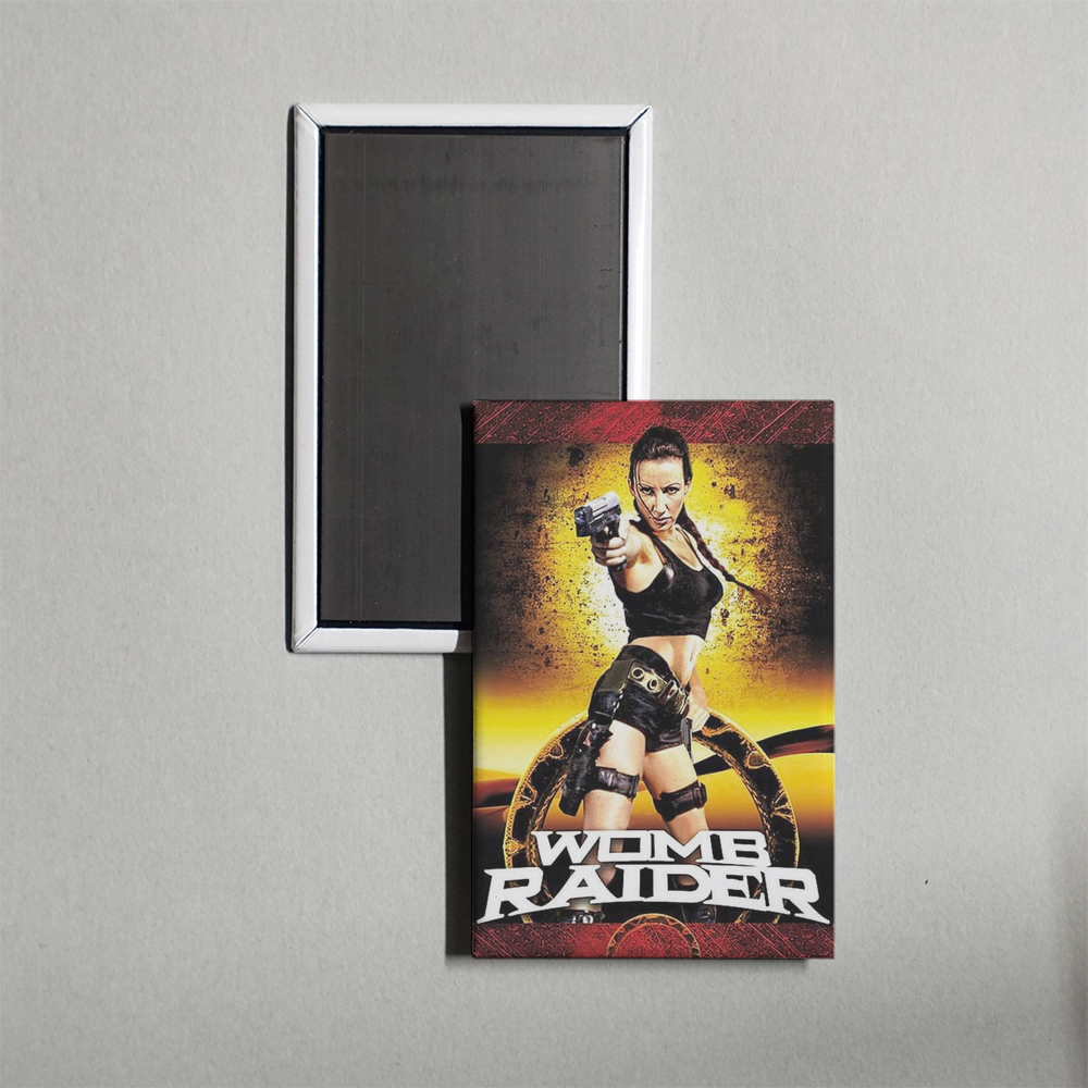 Womb Raider Mini Movie Fridge Magnet