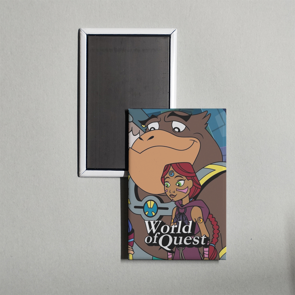 World of Quest TV Show Fridge Magnet
