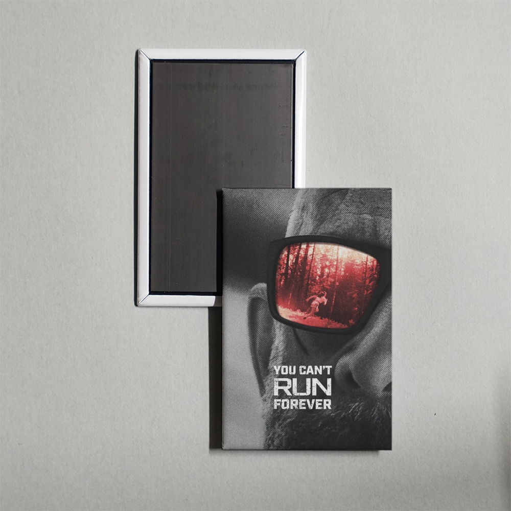 You Can't Run Forever Mini Movie Fridge Magnet