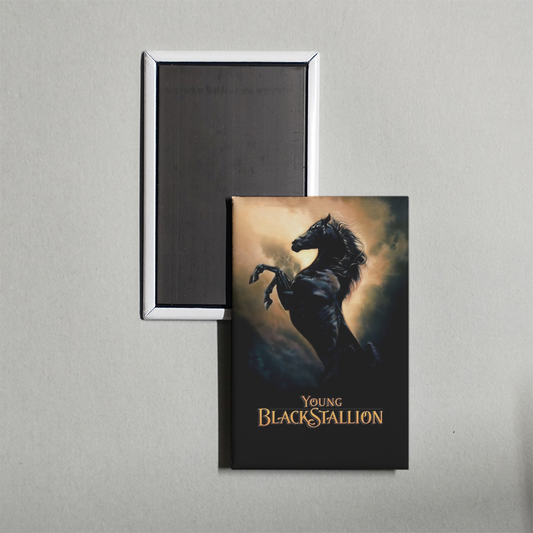 Young Black Stallion Mini Movie Fridge Magnet