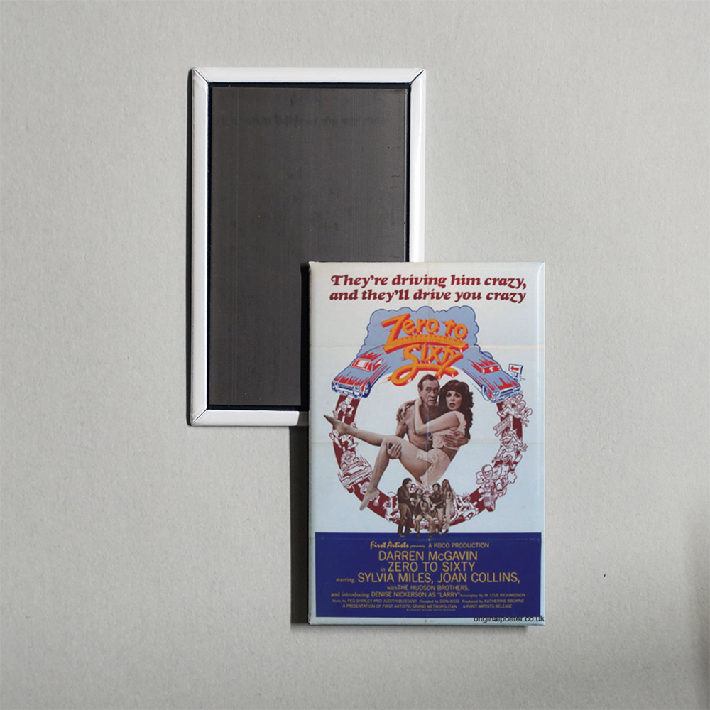 Zero to Sixty Mini Movie Fridge Magnet