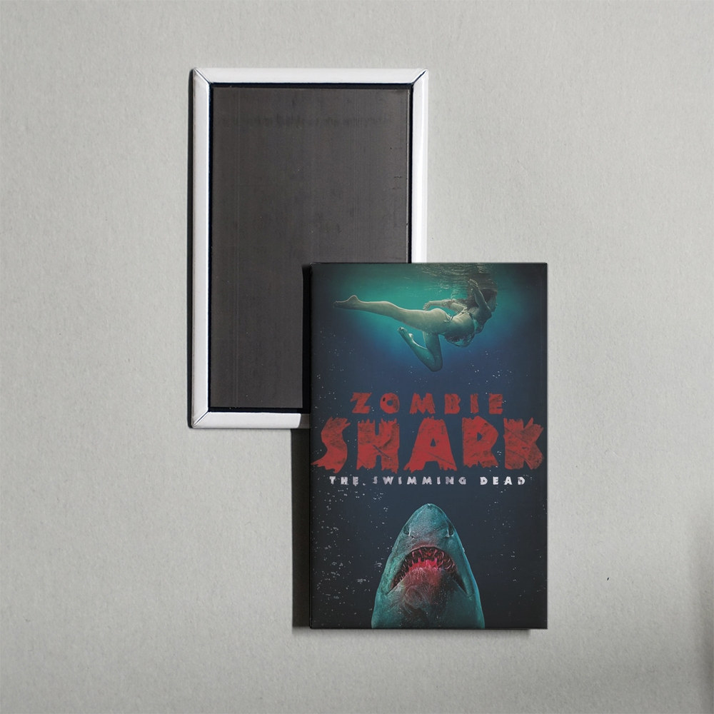 Zombie Shark Mini Movie Fridge Magnet