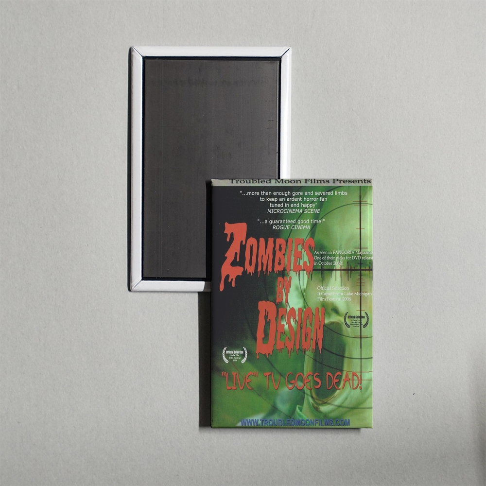 Zombies By Design Mini Movie Fridge Magnet