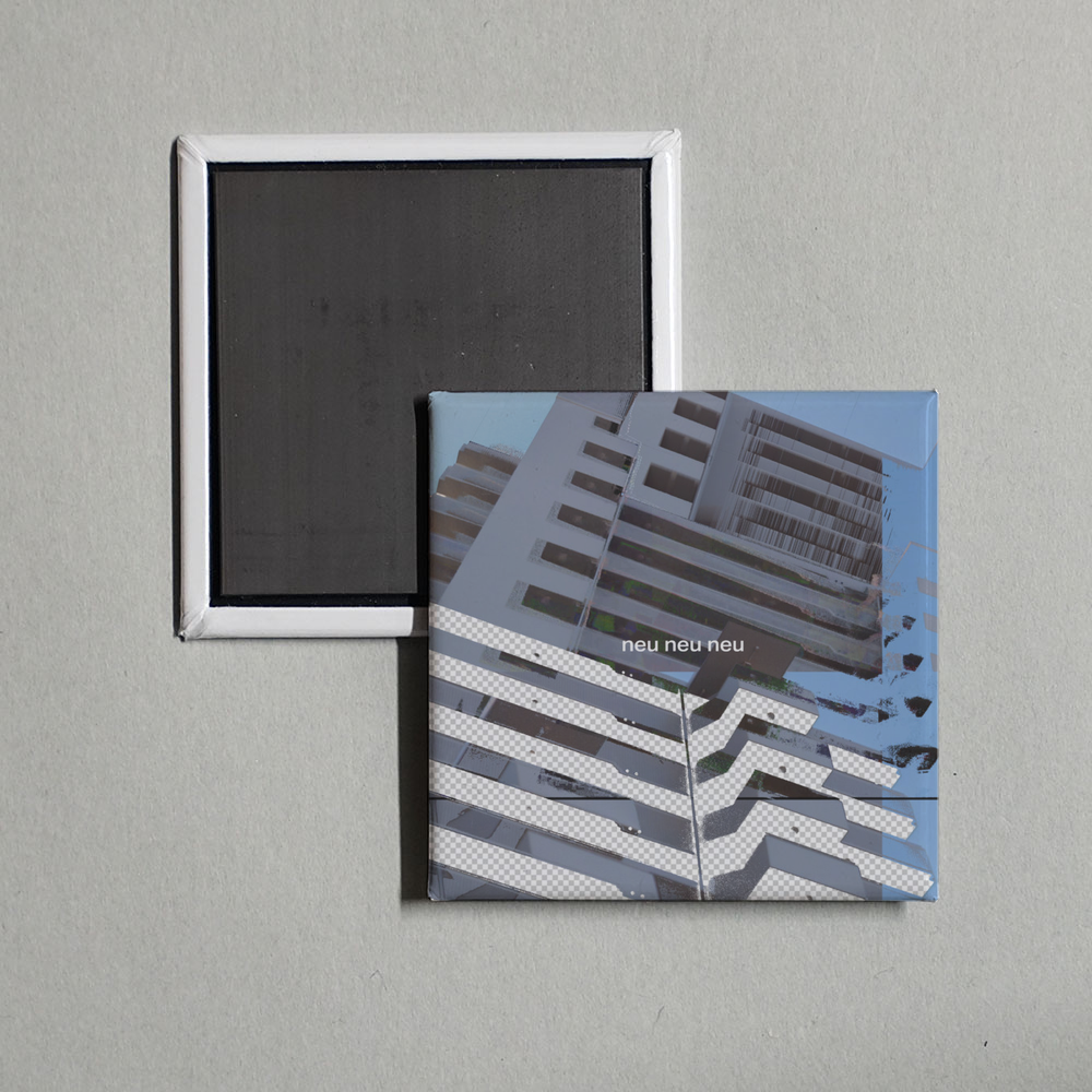 kinoue64 - neu neu neu Album Cover Fridge Magnet