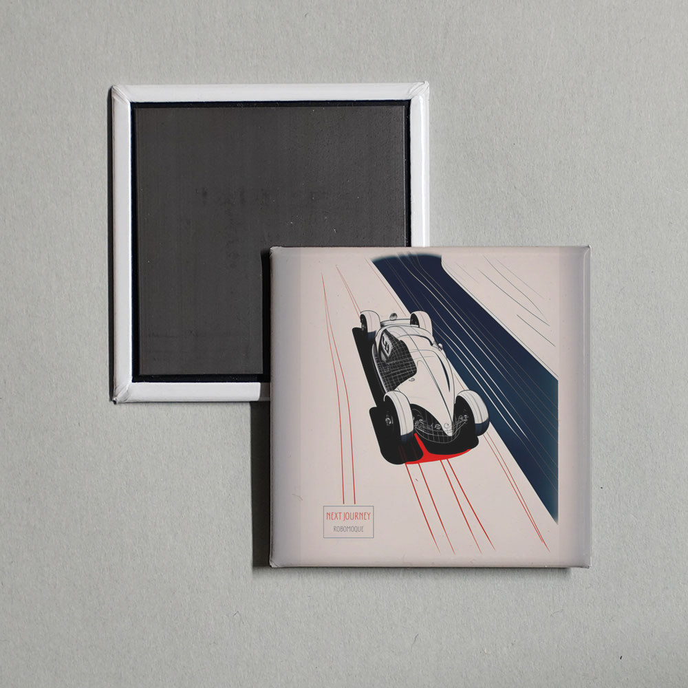 robomoque - Next Journey Album Cover Fridge Magnet